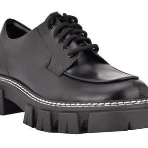 Marc Fisher Lug Sole Leather lace up Platforms